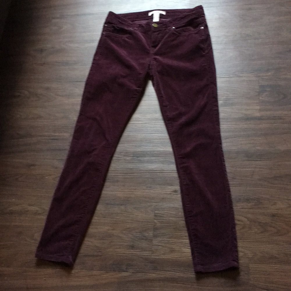 Plum Velveteen Skinny "Jean"